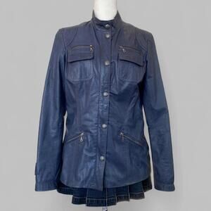 Vintage Blue-Purple Danier Leather Jacket! Size M